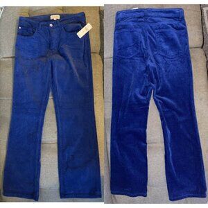 Anthropologie Yaya Mid-Rise Corduroy Crop Flare Jeans By Pilcro Sz 25 BLUE